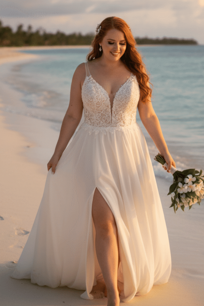 Plus-Size Beach Wedding Dress