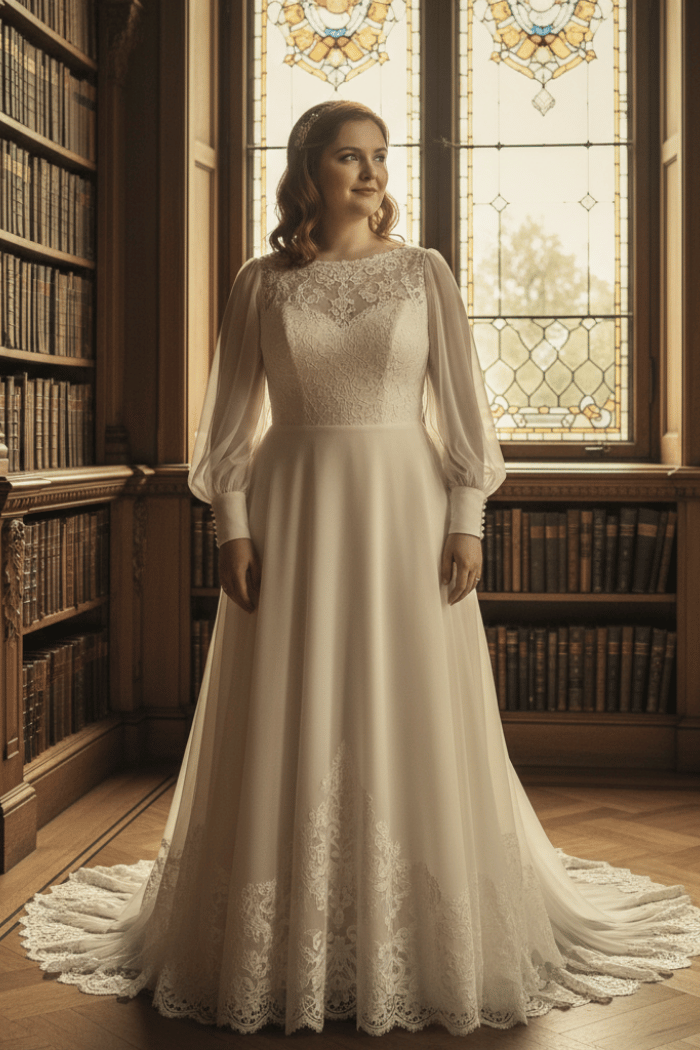 Plus-Size Vintage Wedding Dress