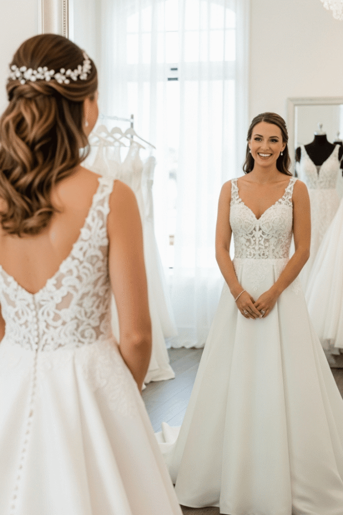 Right Dress for Petite Brides with a Small Bust