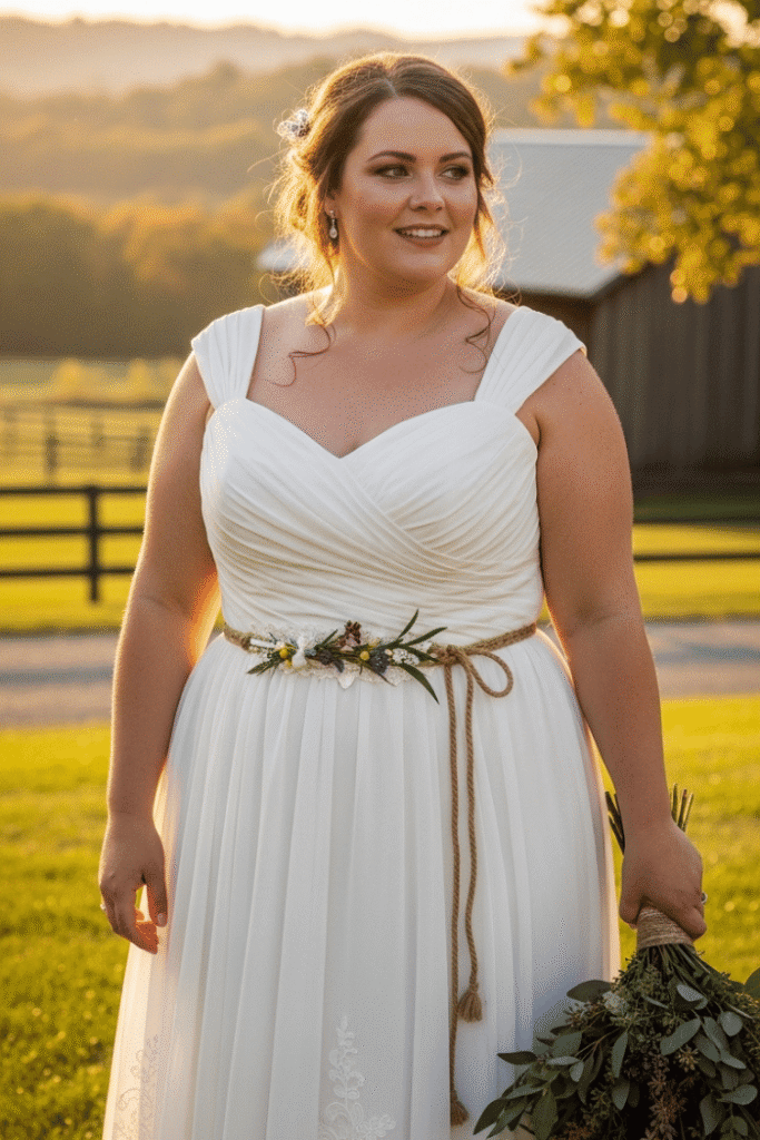 Rustic Sweetheart with Ruching