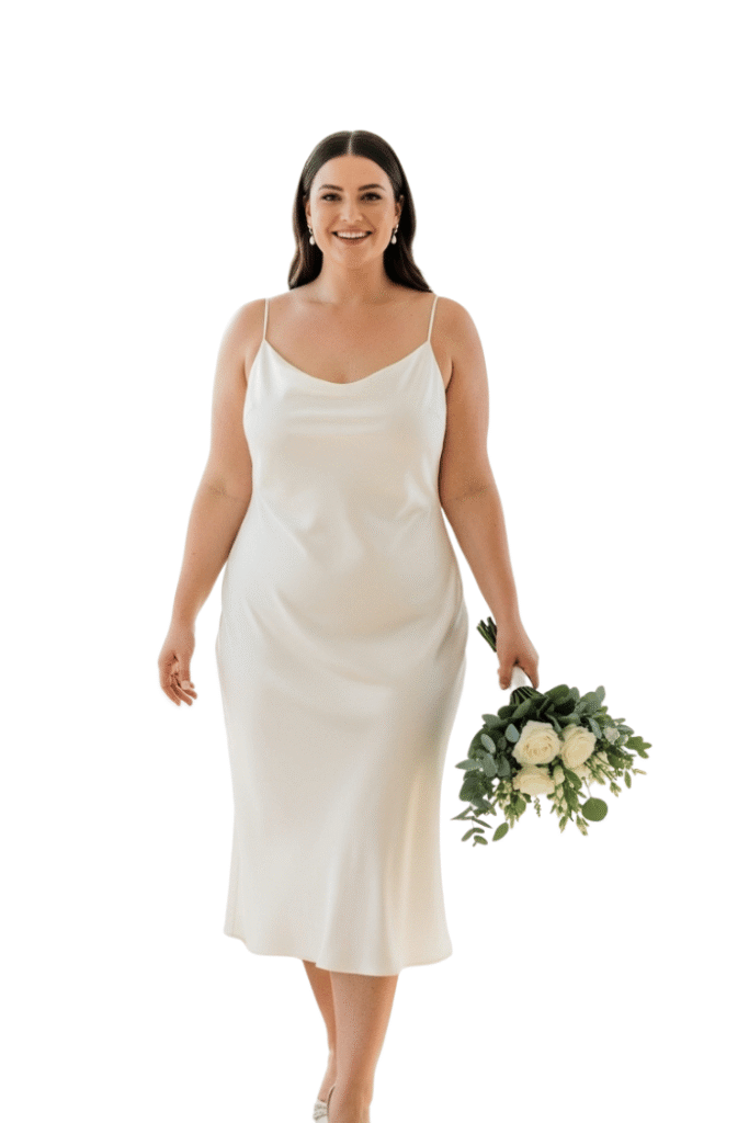 Satin Slip Above-Ankle Dress
