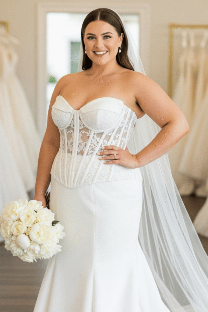 Strapless Gown with Inner Corsetry