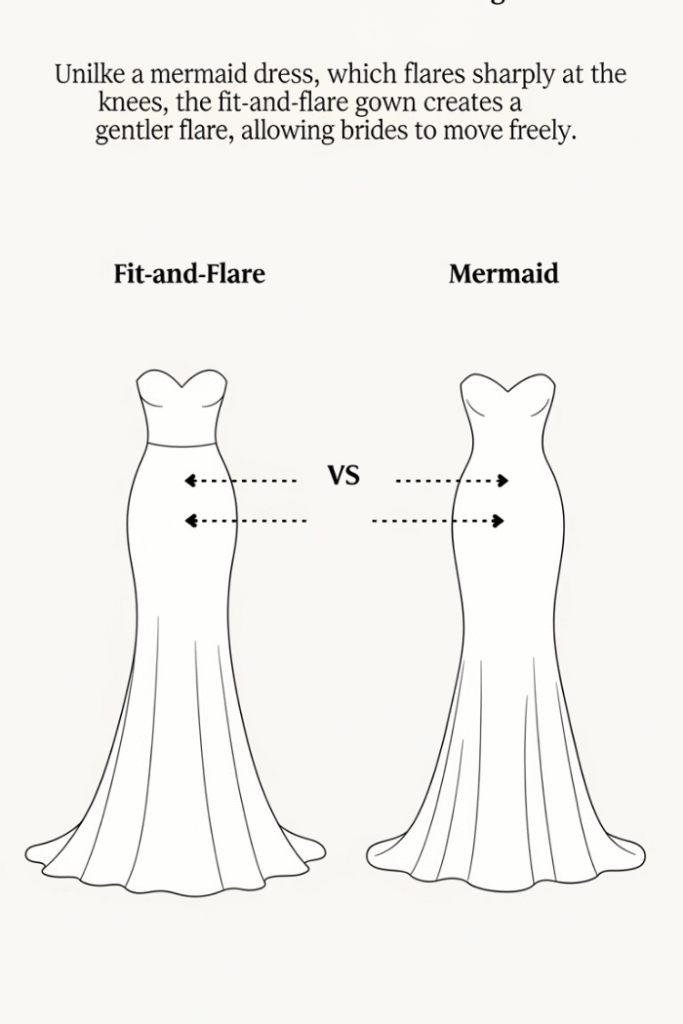 What Is a Fit-and-Flare Wedding Dress
